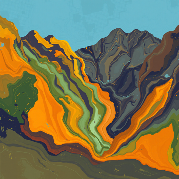 Geometric Mountain Ridges