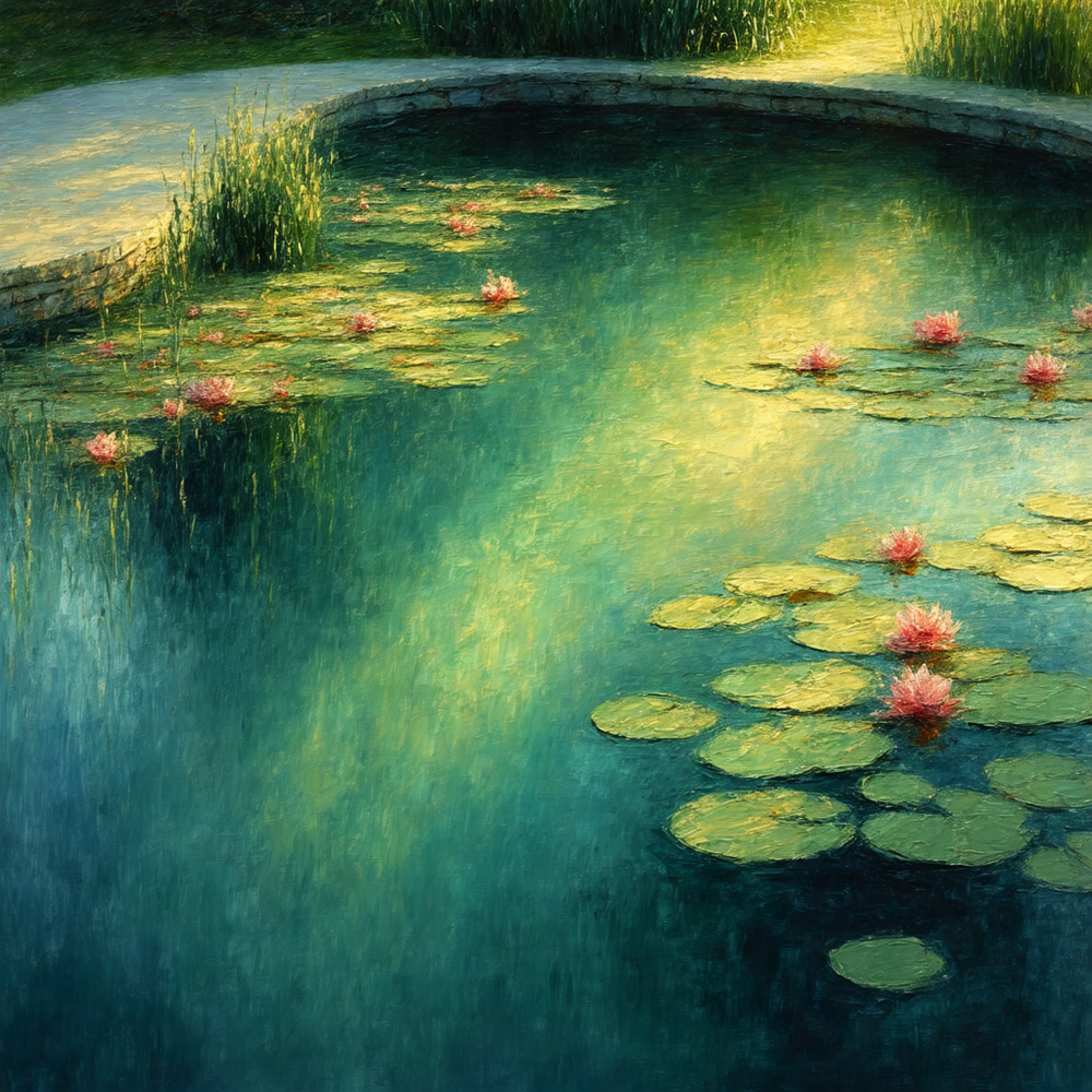 Reflections on a Tranquil Pond view 2