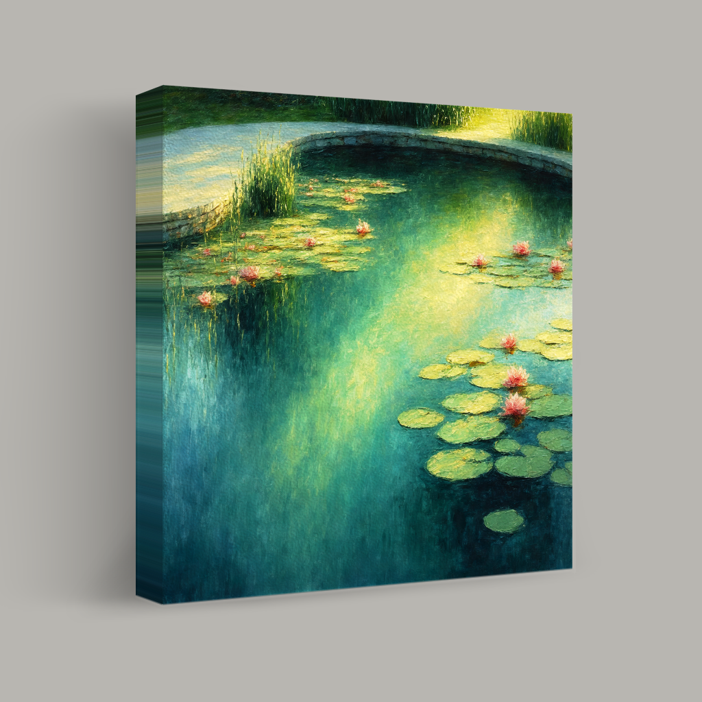 Reflections on a Tranquil Pond view 1