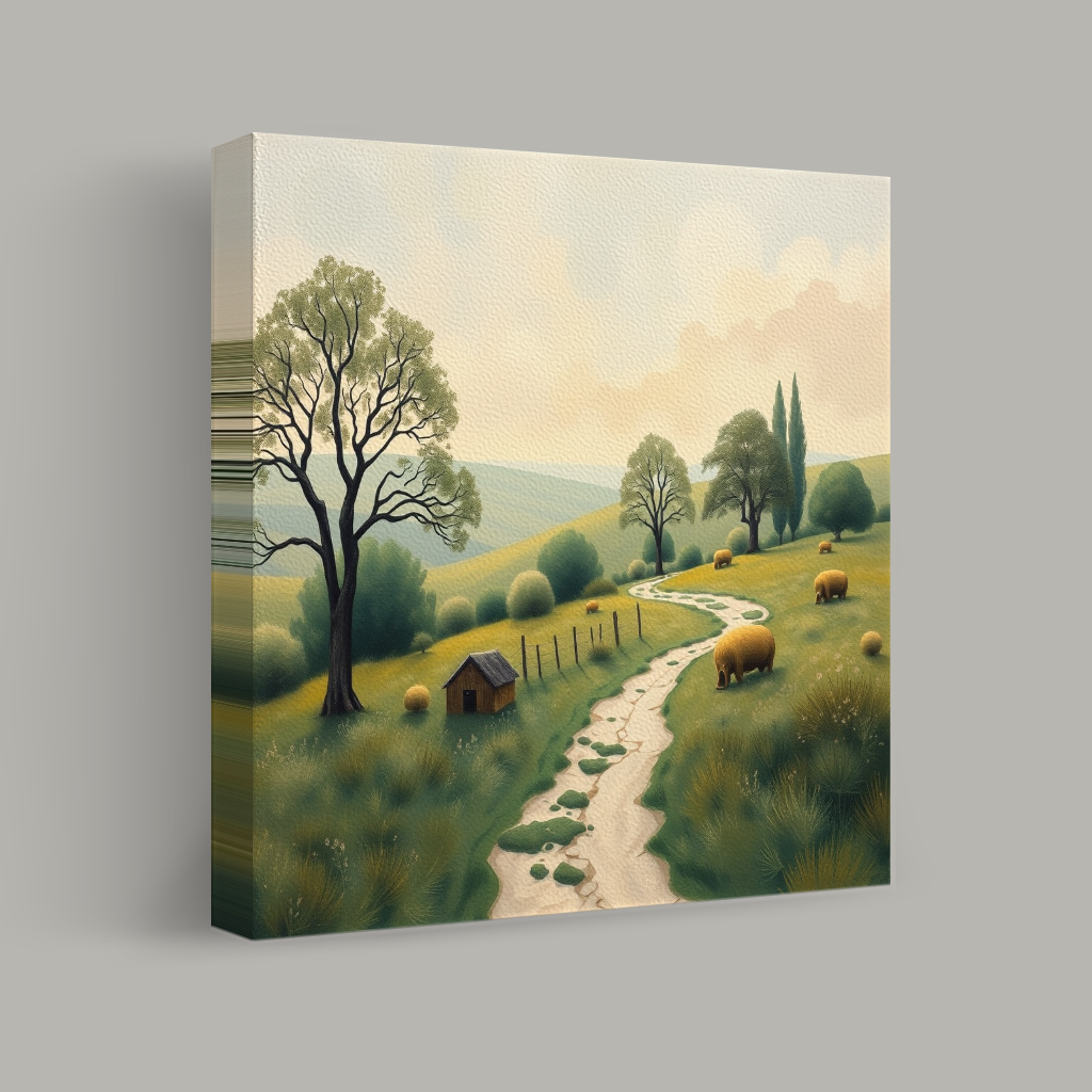 Pathway Through Pastoral Serenity view 1