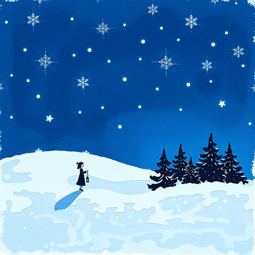 Night Stroll in Snow view 2