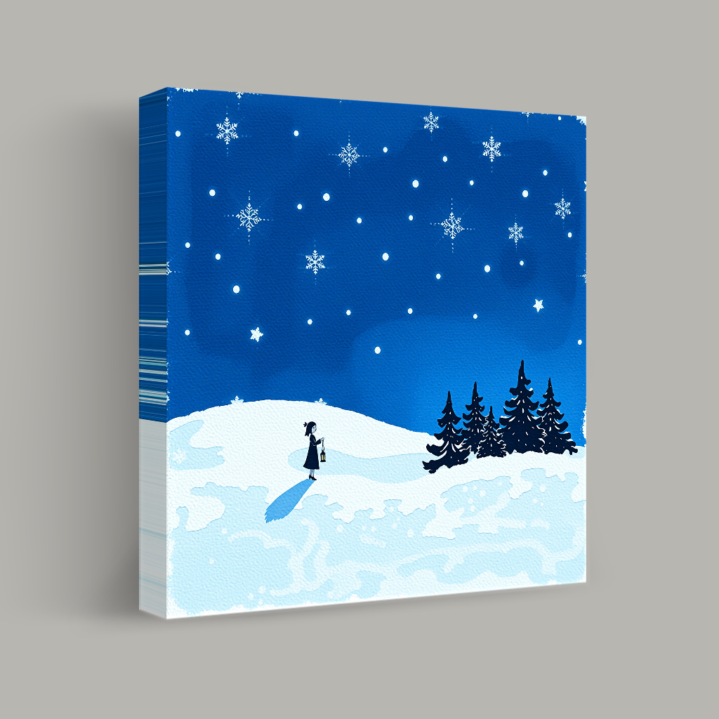 Night Stroll in Snow view 1