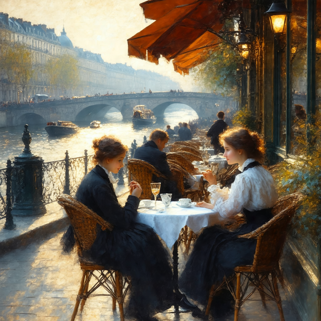 Conversations by the Seine view 2