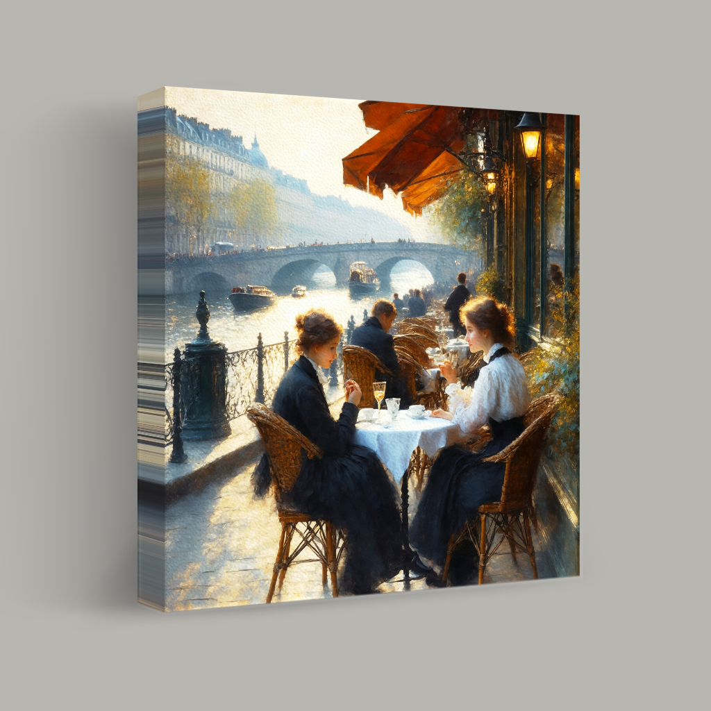 Conversations by the Seine view 1