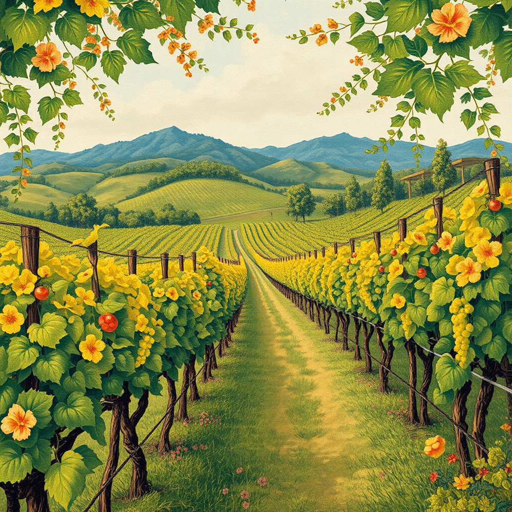 Golden Vines and Verdant Hills view 2