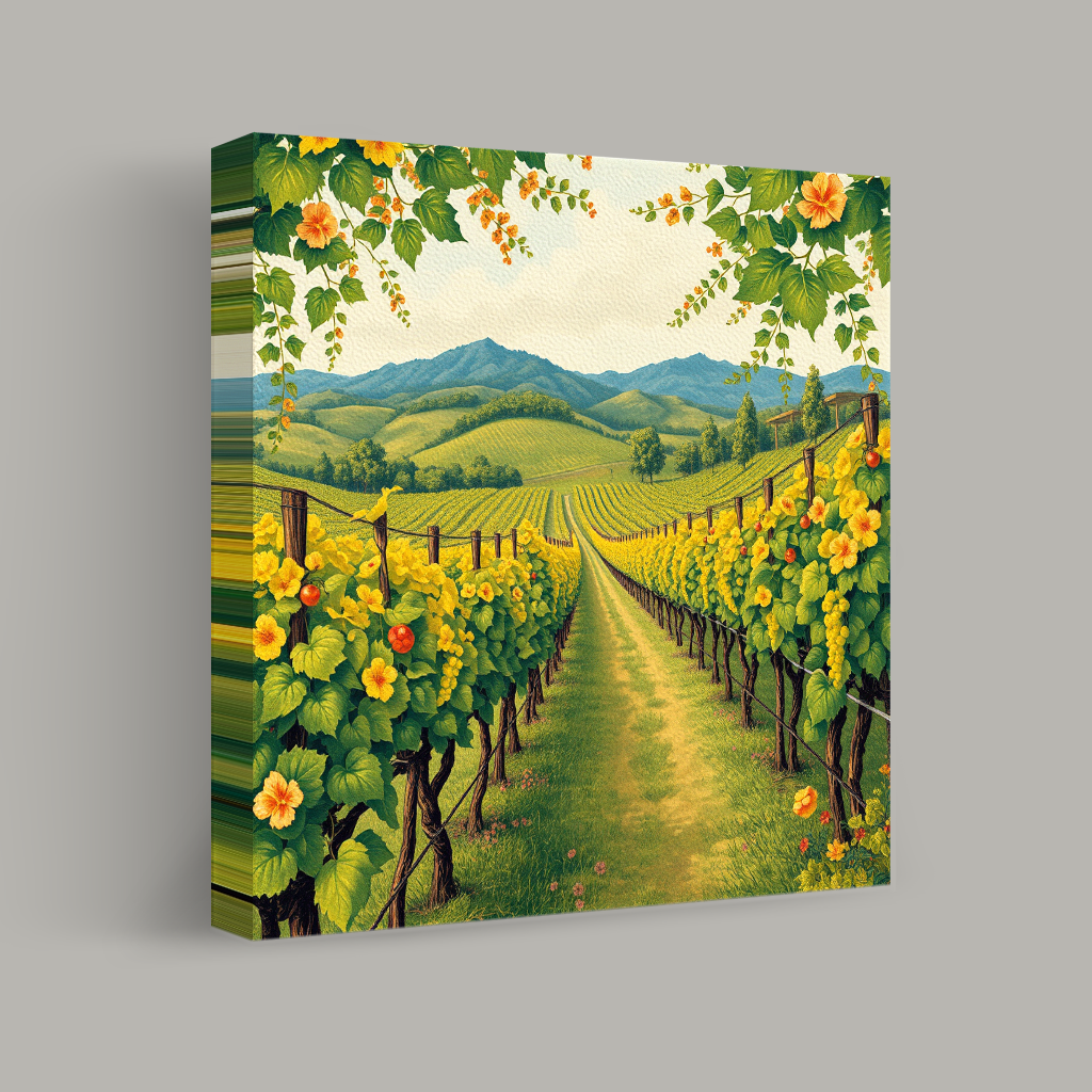 Golden Vines and Verdant Hills view 1