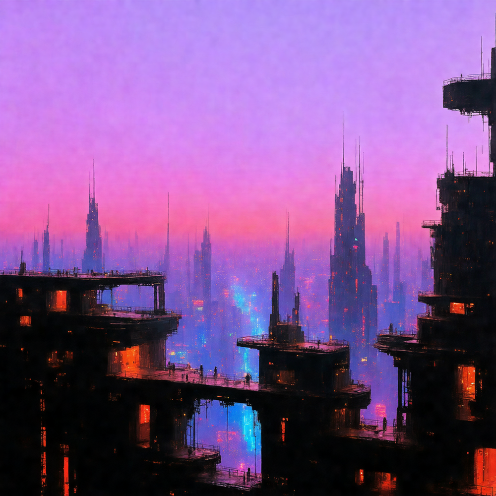 Neon Shadows of Tomorrow view 2
